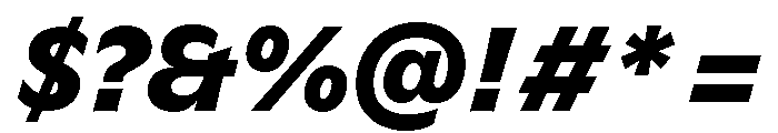 GTFlaireBasic HeavyItalic Font OTHER CHARS