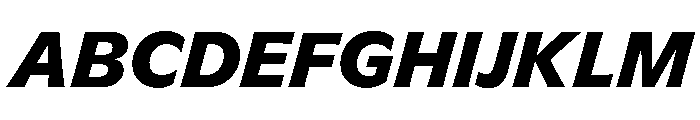 GTFlaireBasic HeavyItalic Font UPPERCASE