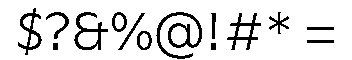 GTFlaireBasic Light Font OTHER CHARS