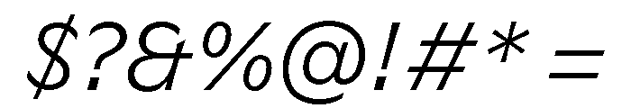 GTFlaireBasic LightItalic 2 Font OTHER CHARS