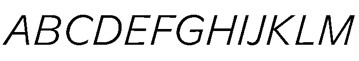 GTFlaireBasic LightItalic 2 Font UPPERCASE