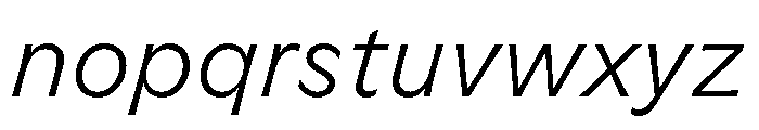 GTFlaireBasic LightItalic 2 Font LOWERCASE