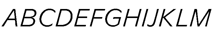 GTFlaireBasic LightItalic Font UPPERCASE