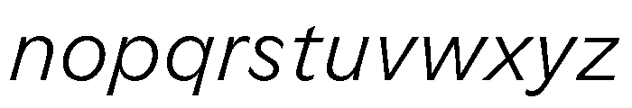 GTFlaireBasic LightItalic Font LOWERCASE