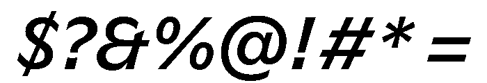 GTFlaireBasic MediumItalic Font OTHER CHARS