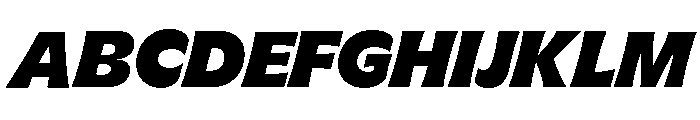 GTFlaireExtra BlackItalic 2 Font UPPERCASE