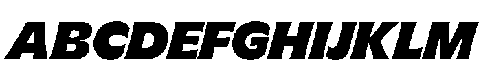 GTFlaireExtra BlackItalic Font UPPERCASE