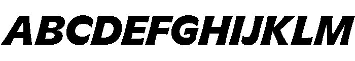 GTFlaireExtra HeavyItalic Font UPPERCASE