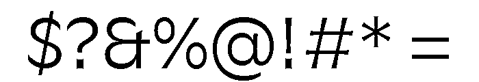 GTFlaireExtra Light Font OTHER CHARS