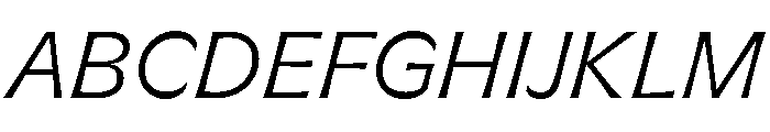 GTFlaireExtra LightItalic Font UPPERCASE