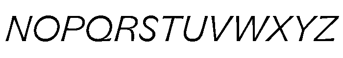 GTFlaireExtra LightItalic Font UPPERCASE
