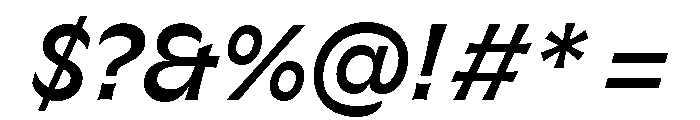 GTFlaireExtra MediumItalic Font OTHER CHARS
