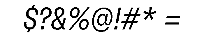 GTFlexa CnLtIt Font OTHER CHARS