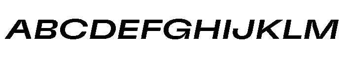 GTFlexa ExpMdIt Font UPPERCASE