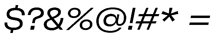 GTFlexa ExtLtIt Font OTHER CHARS