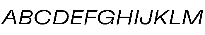 GTFlexa ExtLtIt Font UPPERCASE