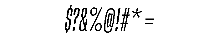 GTFlexa XCmLtIt Font OTHER CHARS