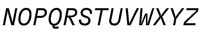 GTFlexaMono LtIt Font UPPERCASE
