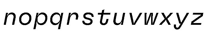 GTFlexaMono LtIt Font LOWERCASE