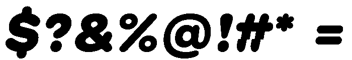 GTMaru BlackOblique Font OTHER CHARS