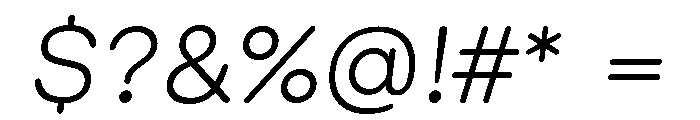 GTMaru LightOblique Font OTHER CHARS