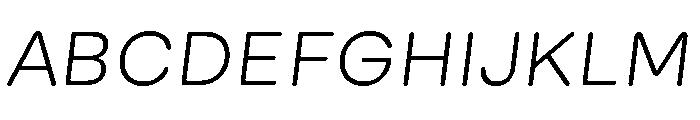 GTMaru LightOblique Font UPPERCASE