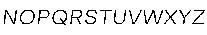 GTMaru LightOblique Font UPPERCASE