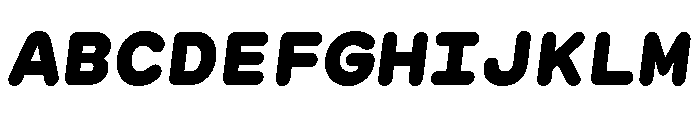 GTMaruMono BlackOblique 2 Font UPPERCASE