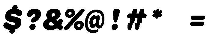 GTMaruMono BlackOblique Font OTHER CHARS