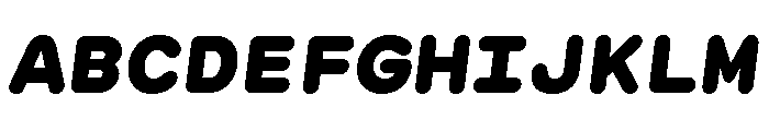GTMaruMono BlackOblique Font UPPERCASE