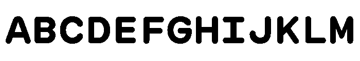 GTMaruMono Bold Font UPPERCASE