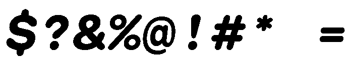 GTMaruMono BoldOblique Font OTHER CHARS