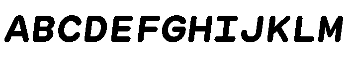 GTMaruMono BoldOblique Font UPPERCASE