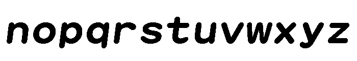GTMaruMono BoldOblique Font LOWERCASE