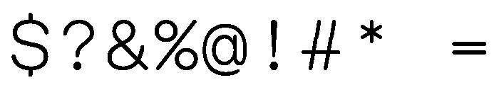 GTMaruMono Light Font OTHER CHARS