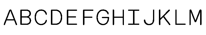 GTMaruMono Light Font UPPERCASE