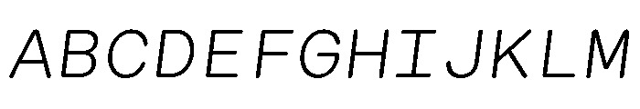 GTMaruMono LightOblique Font UPPERCASE