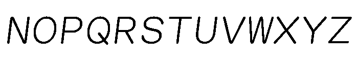GTMaruMono LightOblique Font UPPERCASE