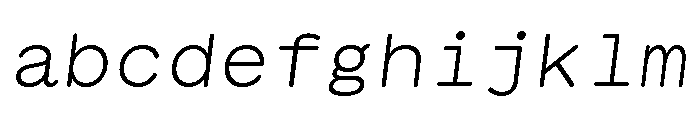 GTMaruMono LightOblique FONT