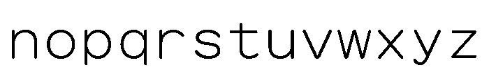 GTMaruMono Light Font LOWERCASE