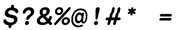 GTMaruMono MediumOblique Font OTHER CHARS