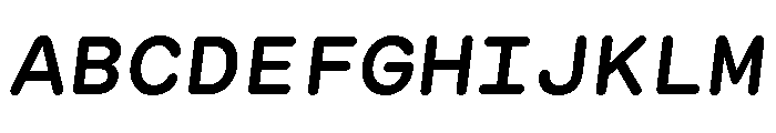 GTMaruMono MediumOblique Font UPPERCASE