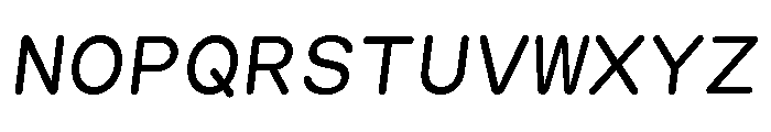 GTMaruMono RegularOblique 2 Font UPPERCASE