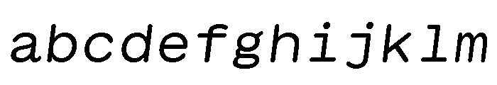 GTMaruMono RegularOblique 2 FONT