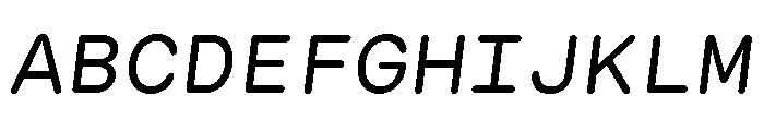 GTMaruMono RegularOblique Font UPPERCASE