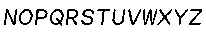 GTMaruMono RegularOblique Font UPPERCASE