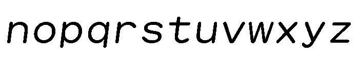 GTMaruMono RegularOblique Font LOWERCASE