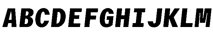GTMechanikMono BlackOblique 2 Font UPPERCASE