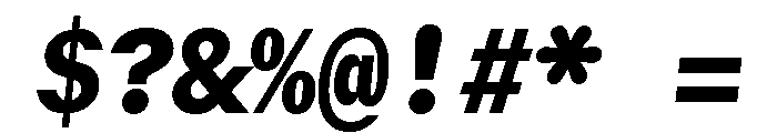 GTMechanikMono BlackOblique Font OTHER CHARS