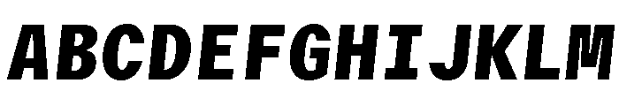 GTMechanikMono BlackOblique Font UPPERCASE